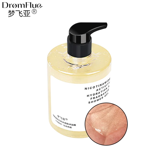 Hot Selling Natural Organic 500ml Nicotinamide Whitening Shampoo Body Wash Shower Gel