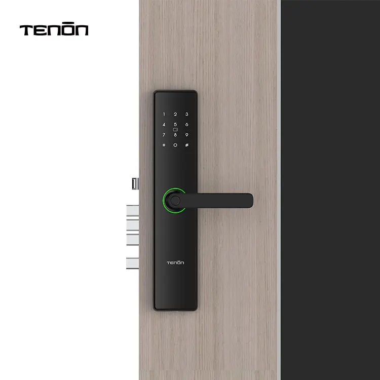 Popular Tuya DIgital Biometric Smart Lock Waterproof Double Sided Intelligent Fingerprint Electronic Lever Door Lock
