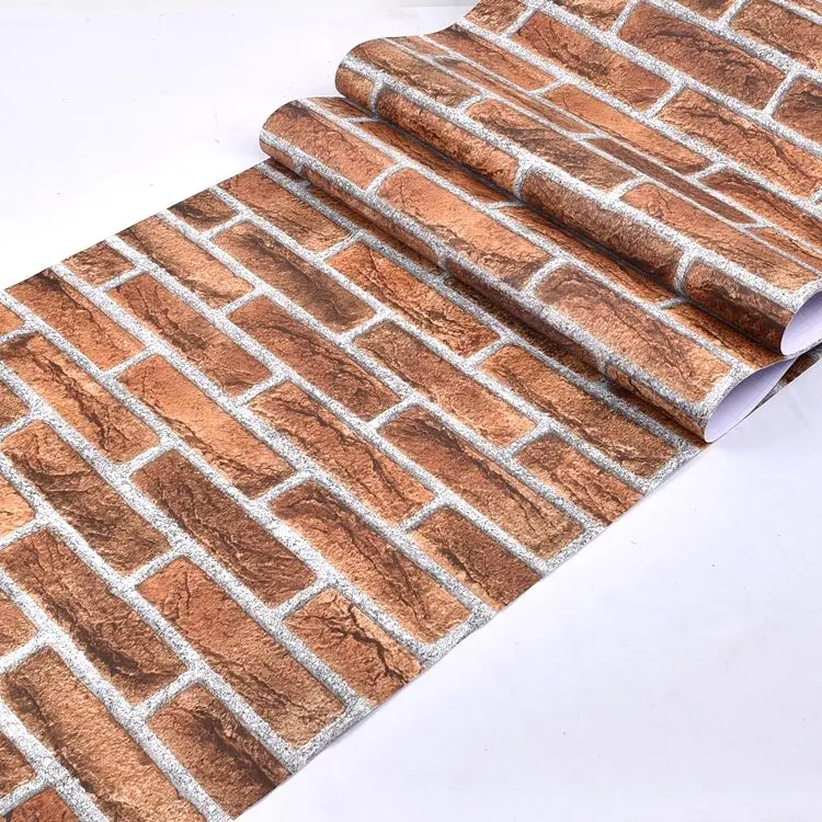 Modern Papier Peint Decoration Interieure 3D Wallpapers Self Adhesive Bricks Pattern Wallpaper Rolls