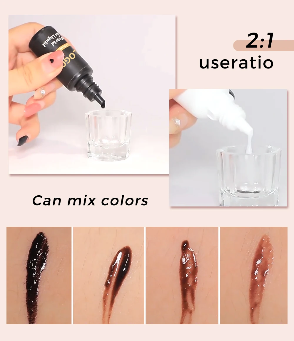 2024 kelly hot-selling brow tint eyebrow stain henna free plant safe hybrid brow stain lash tint
