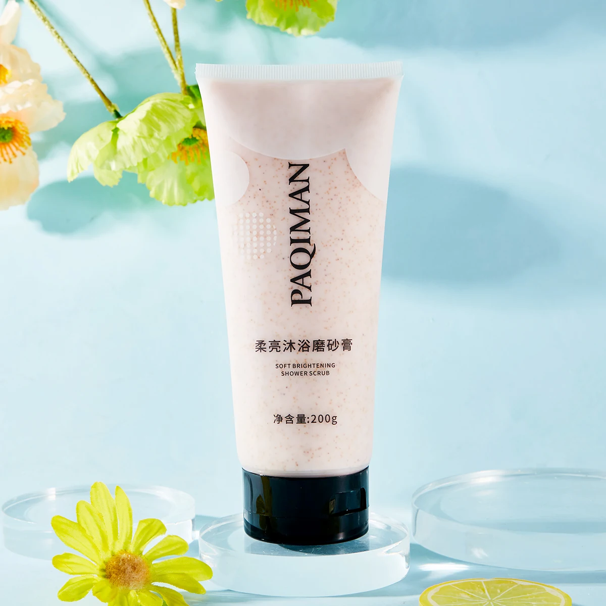 PAQIMAN Wholesale Nourishing Exfoliating Coconut Milk Himalayan Body Polishing Scrub Skin Scrub Private Label Bath Salt