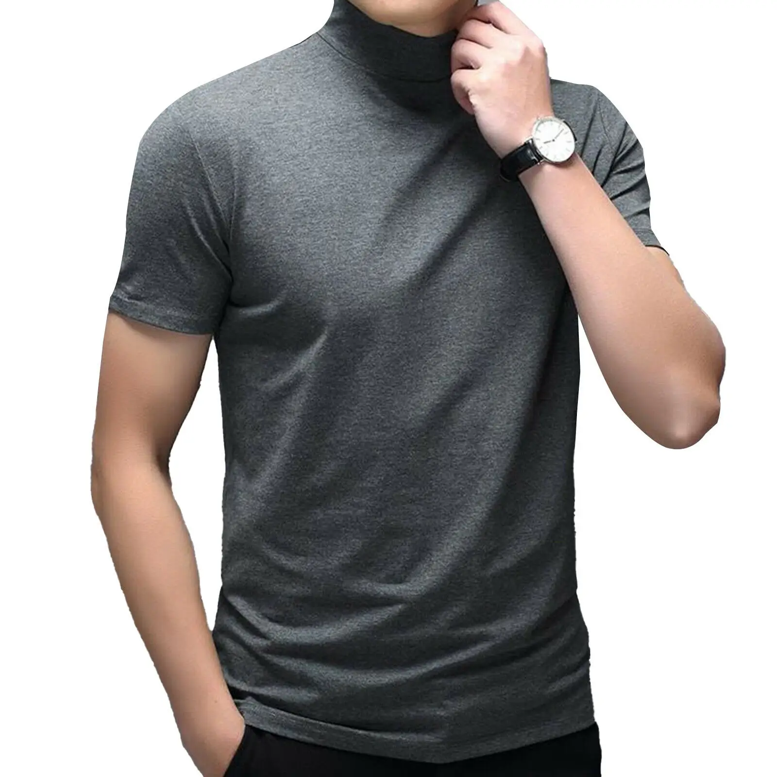 Factory directly Hot sale high quality pocket design button cotton blend casual t-shirt with logo