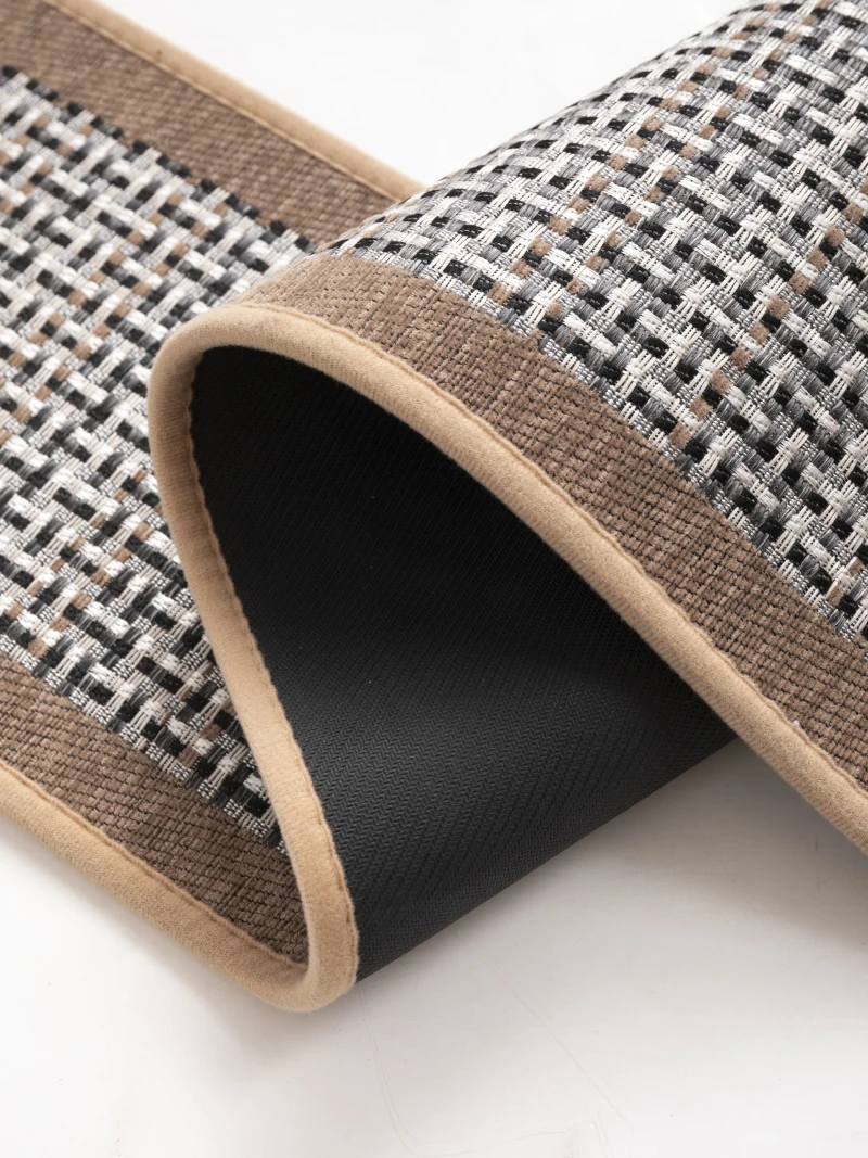 Non-Slip Indoor Carpet Stair Treads 8x30 Inch Adhesive Runner for Wooden Steps Rubber Woven Material for Door or Room Travel