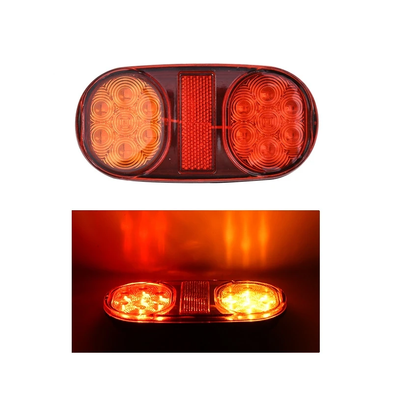 Aoying Factory Price 12V 24V 12LED Side Light Truck Tail Light Round Tail Light For Truck