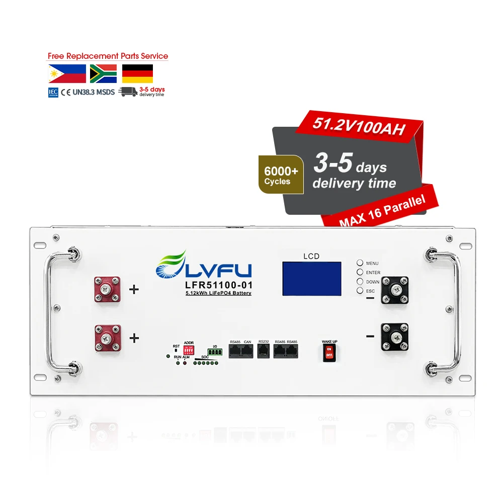 Price Lithium Ion Lifepo4 Solar Batterie Pack 51.2V 100Ah 200Ah Lifepo4 Battery Module Home Energy Storage
