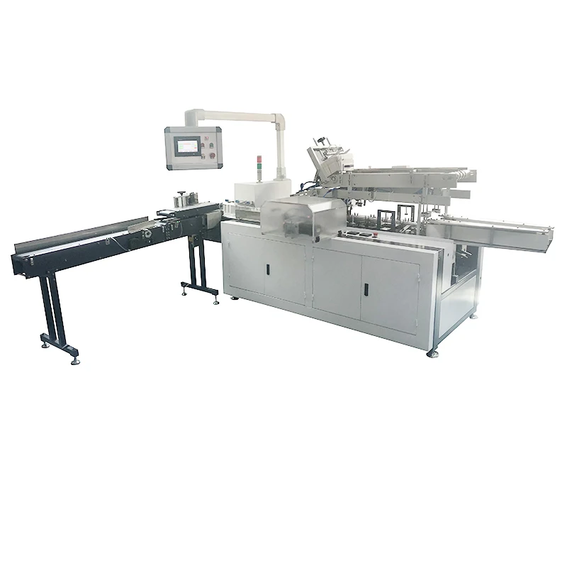 Automatic gluing box cartoning packing machine price of packing cartoon box machine for napkin box folding and gluing package