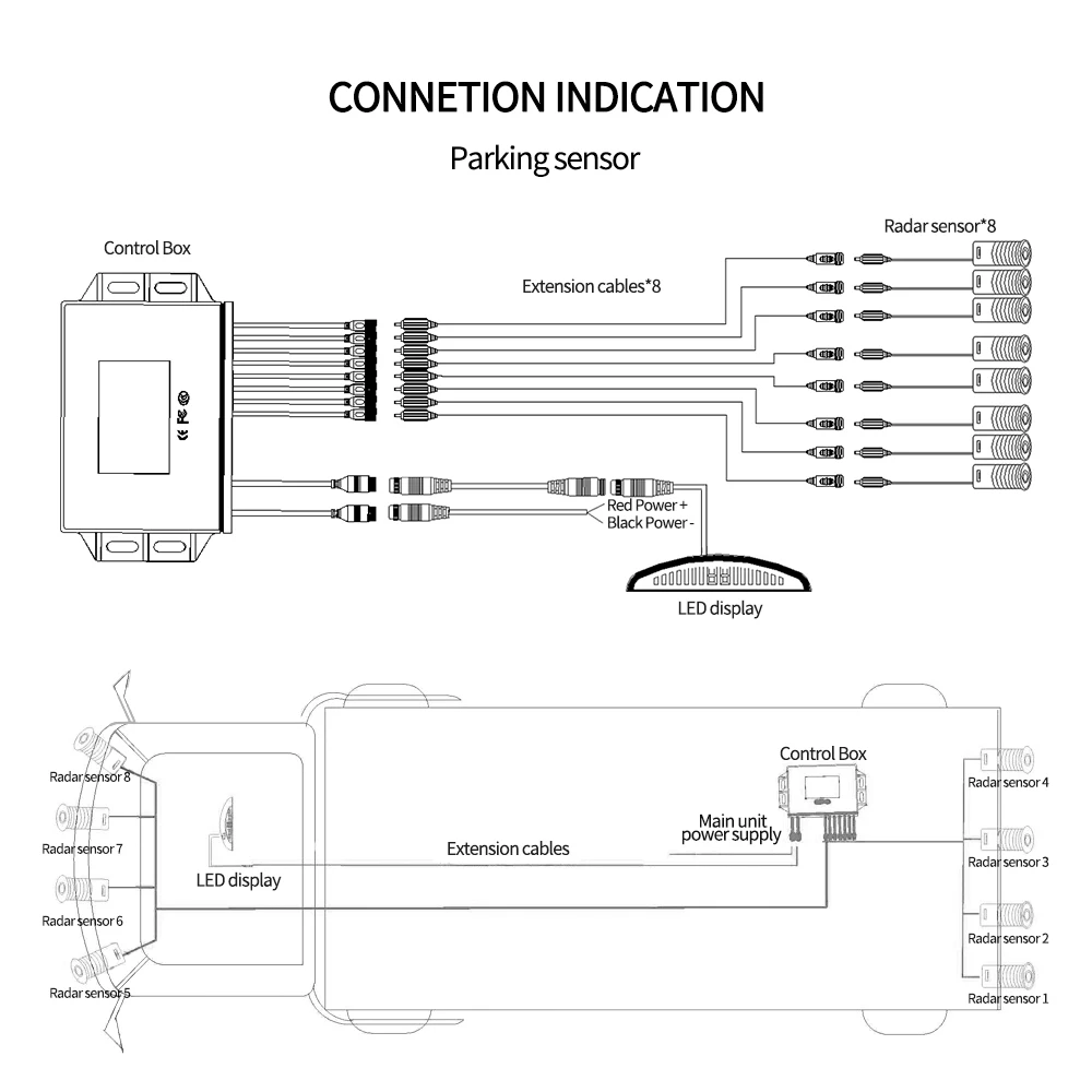 OEM Car Reversing Aid Front Rear Truck Assistant Park Radar Backup Reverse Camera Parking Sensor