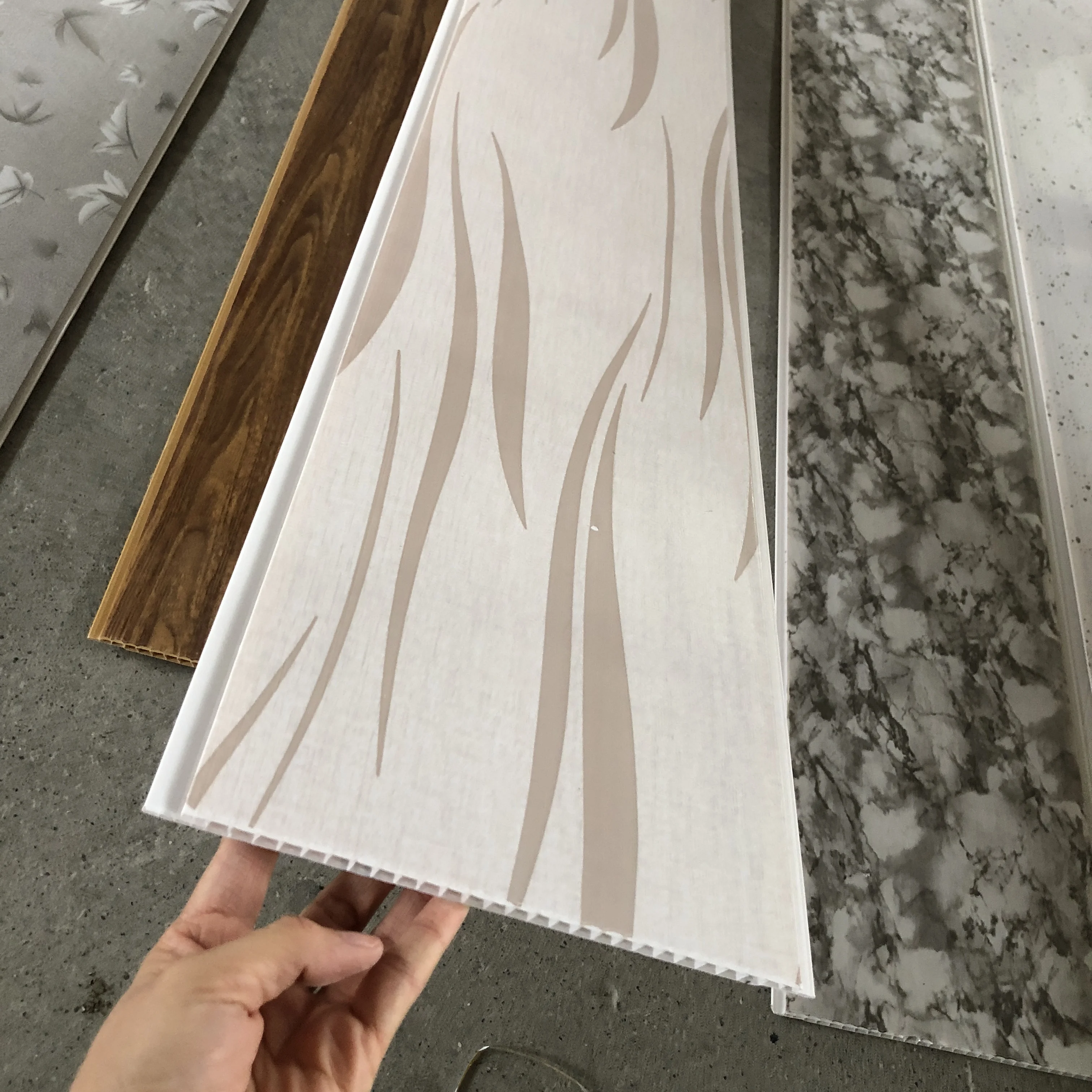 External decorative false ceiling border PVC wall covering panels with new designs