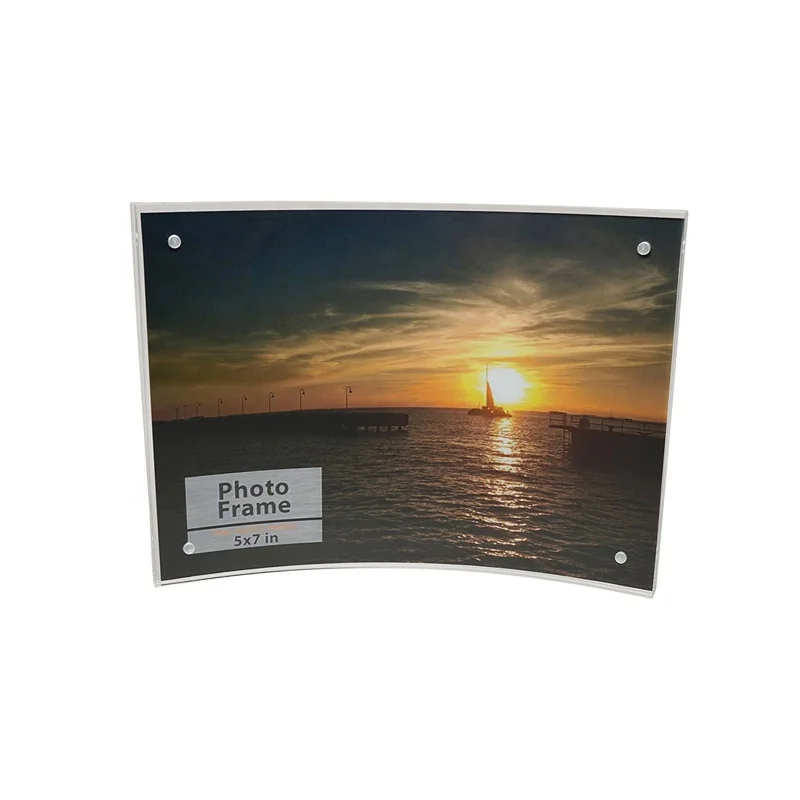 Curve Magnetic 4x6 Photo Frame Latest Design Of Acrylic Picture Frame Customized