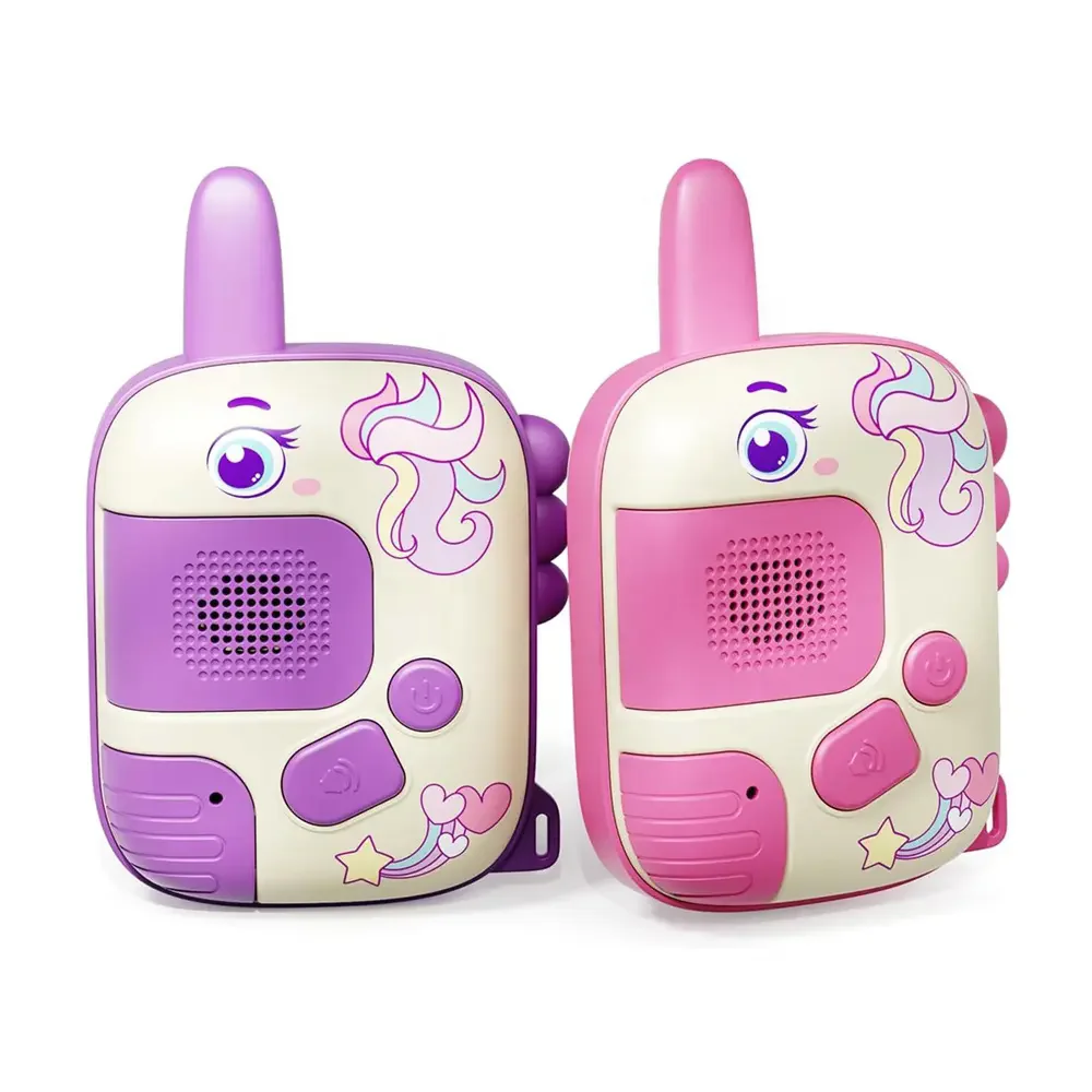 Kids Cartoon Walkie Talkie Toy Portable Handheld Mini Walkie Talkie 300m Interactive Cute Walkie Talkie Set