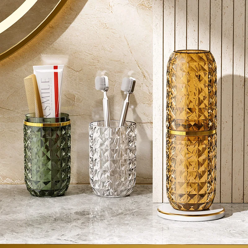 Travel Toothpaste Toothbrush Holder Plastic Bathroom Toiletries Rinsing Cup Portable Toothbrush Box Storage Container Case