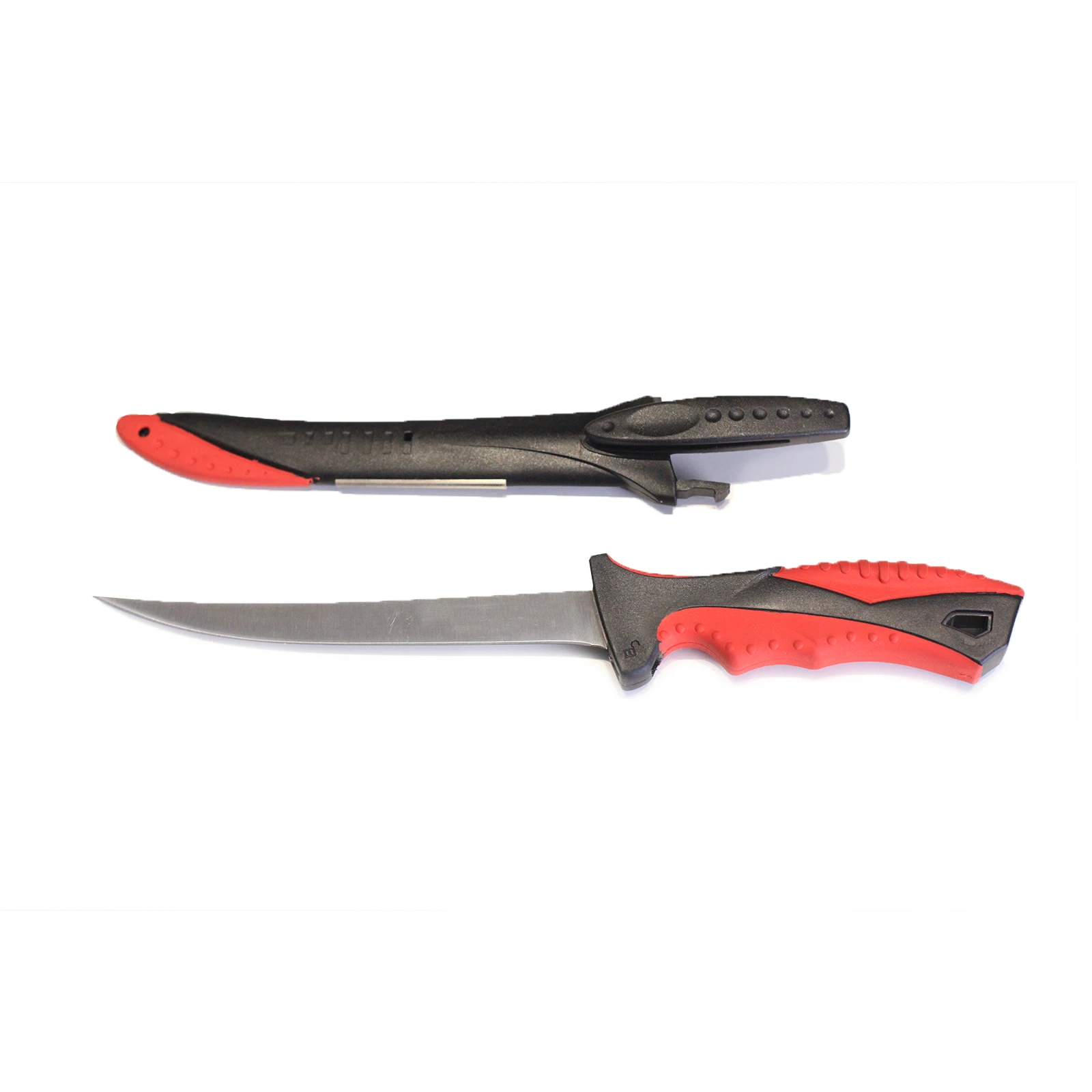New Arrival Fillet Knife for Fishing Soft ABS+TPR Handle Black Coating Stainless Steel Fish Filet Knife