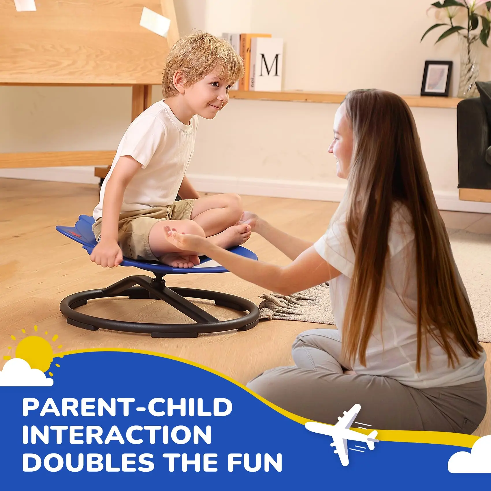 Educational Toys Kids Swivel Chair Training Body Coordination Autism Sensory Products Sit and Spin Sensory Chair for Toddlers
