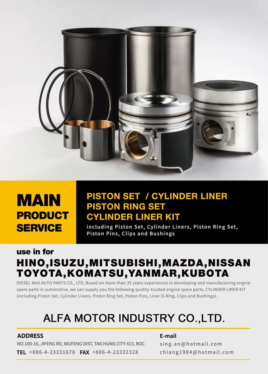 4HF1 8-97119-325-0 для поршня цилиндра ISUZU