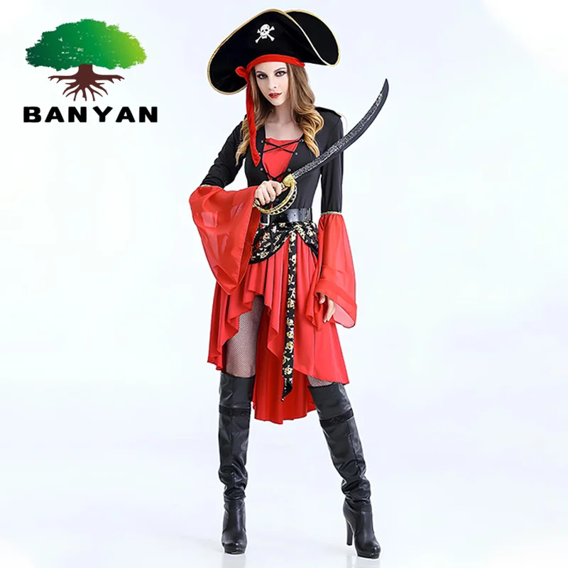 Halloween Dress Hot Sell Female Pirate Performance Clothing Export Game Uniform Temptation Cosplay Sailor Dance Costume