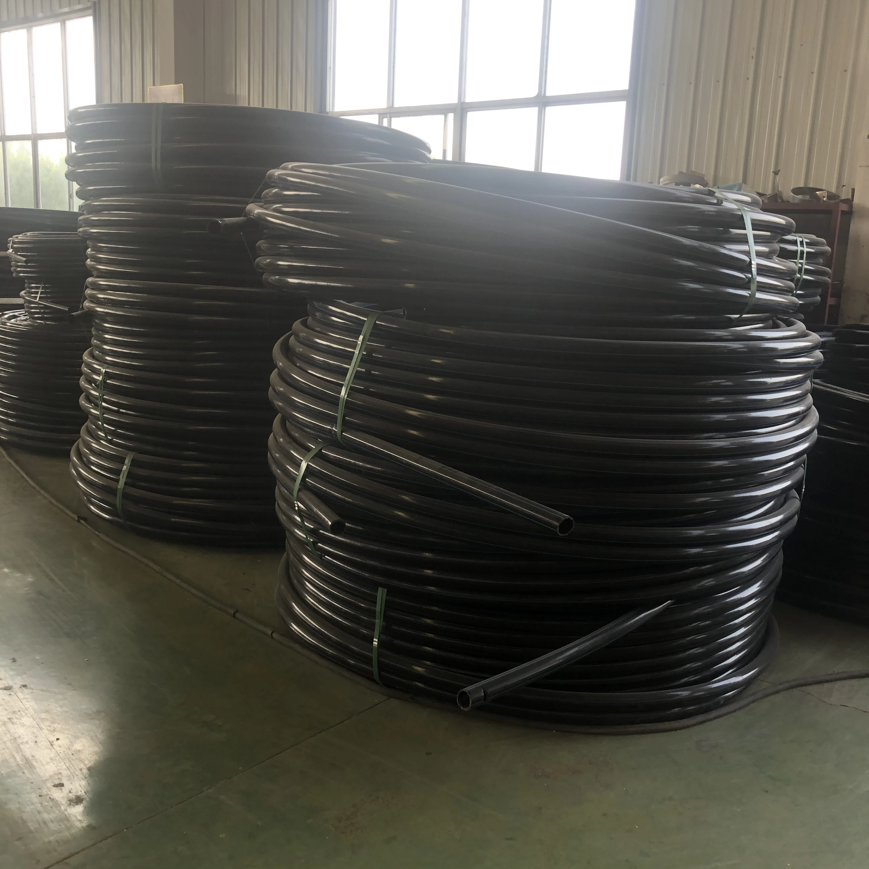 High Quality Blue-Line HDPE Coiled Polyethylene Pipes 50mm 63mm 90mm Other Calibers for Water Applications