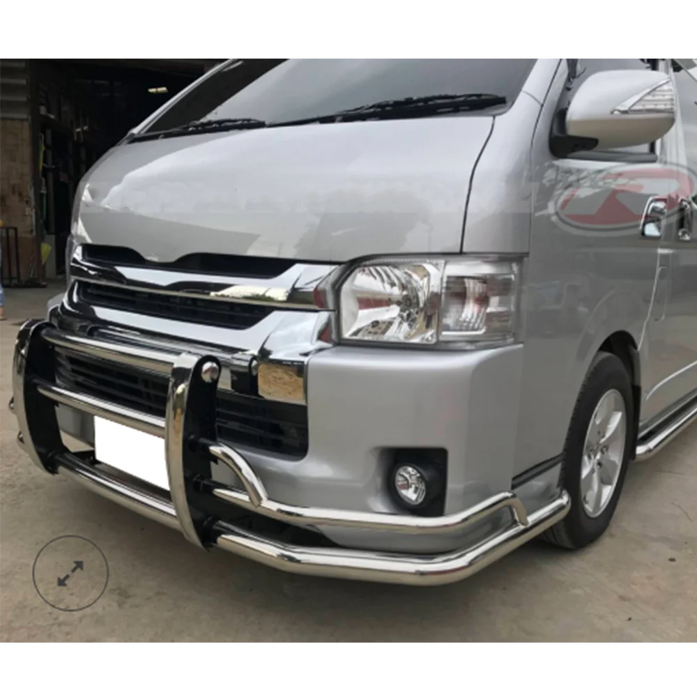 SUNLOP hiace 2005-2009 Grille Guard Wide Body PARTS #000140 Stainless steel  Grille Guard FOR for hiace KDH 200 car accessories