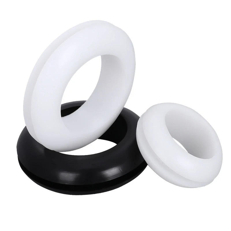 Custom Black Color Oval Water Wiring Harness Door Gasket Round Cable Silicone Rubber Tube Sleeve Grommet