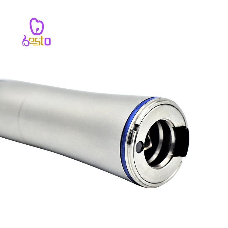 Dental Fiber Optic 1:1 Contra Angle Stainless Steel Low Speed Handpiece Contra Angle Push Button Surgical Handpiece 2.35mm Burs