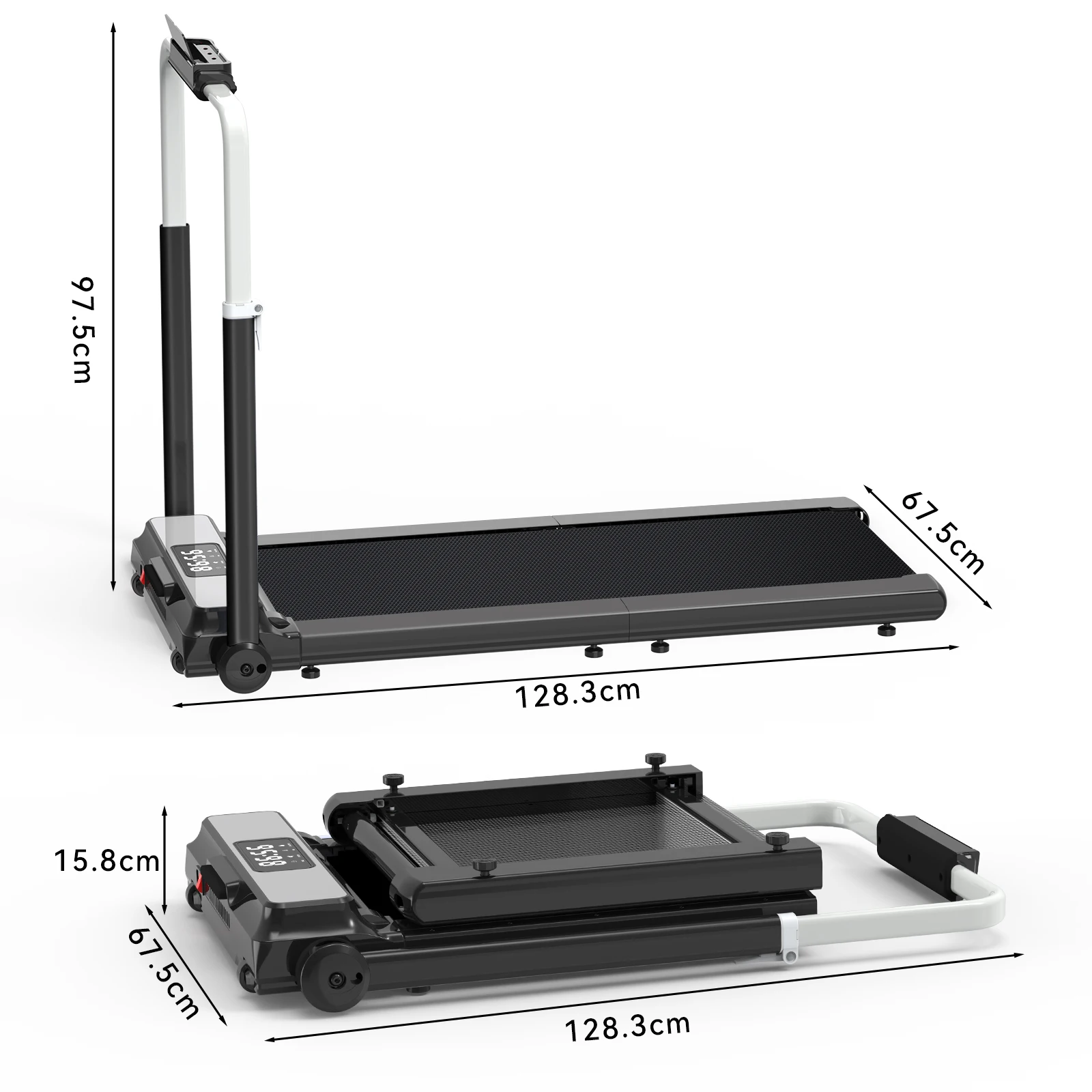 TODO Wholesale Small Folding Walking Pad Treadmill Fitness Equipments Portable Smart Home Use Electric Mini Under Desk Treadmill