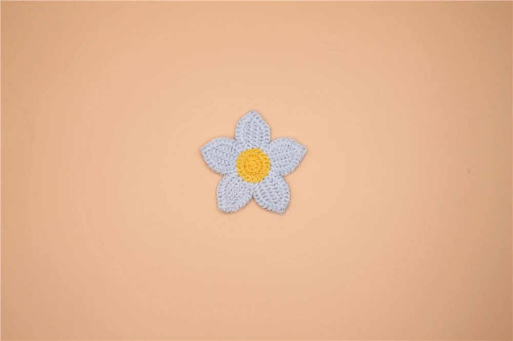 MS23237 Hot Sale Crochet Flower Shape Applique Colorful Sew On Embroidered Patches