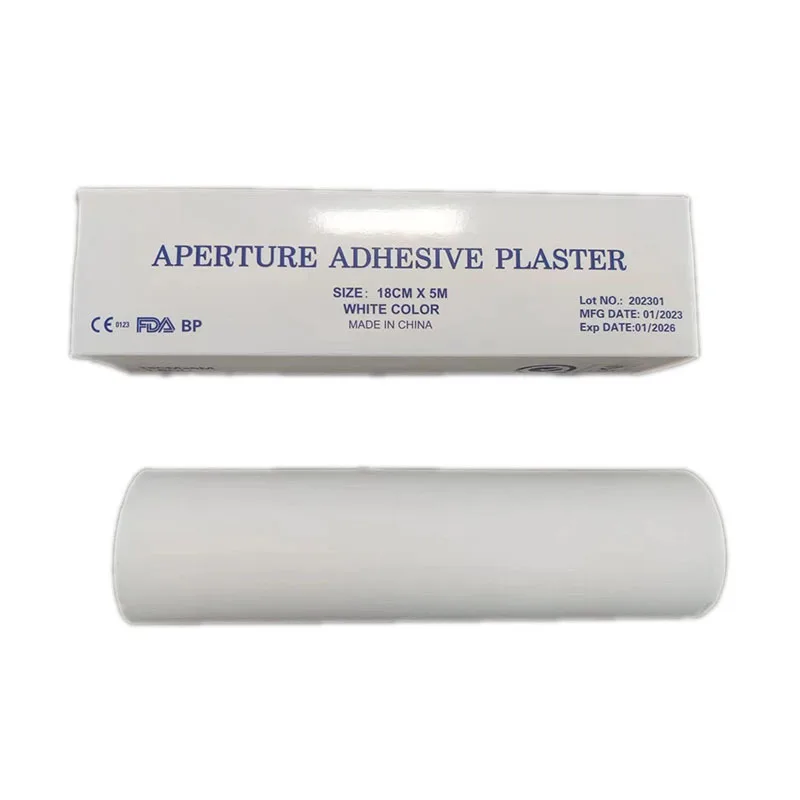 18cmx5m zinc oxide aperture medical transparent tape perforated breathable adhesive plaster with holes