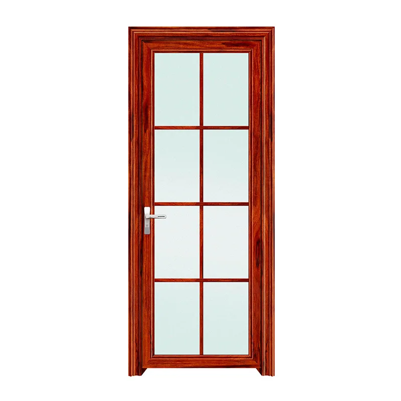 Changhong Contemporary Simple Stained Glass Door System Matte Polymer Bathroom Door Push Pull Opening Method Finished Surface