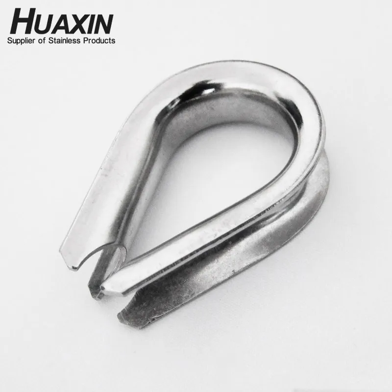 High Quality Rigging Hardware Grade 304 Stainless Steel Wire Rope Thimbles 4mm A2 Thimble Manufacturer