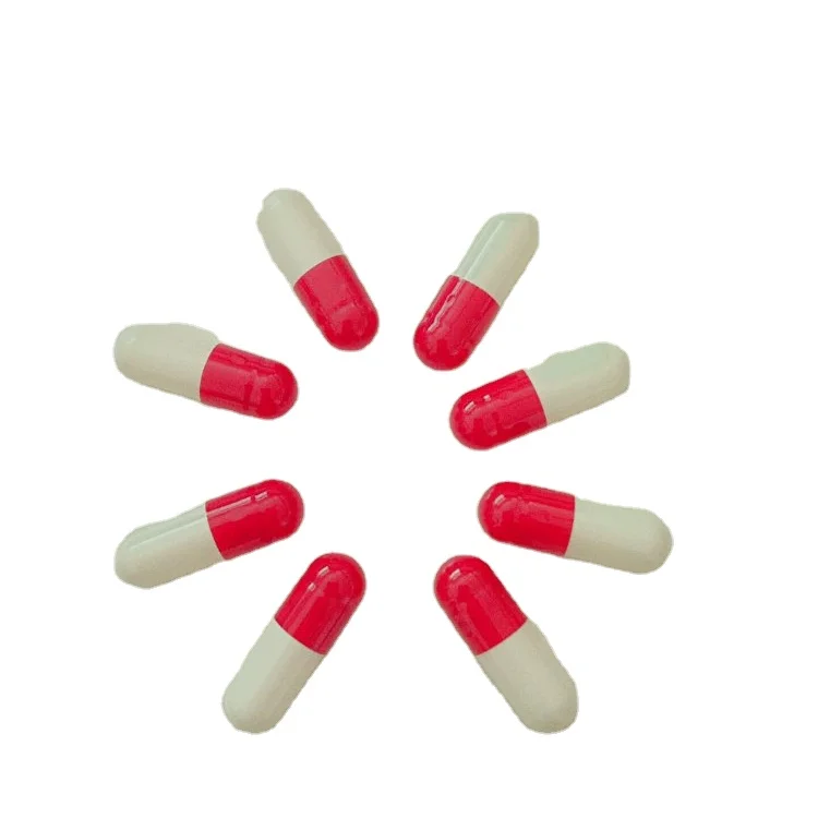 size 0 red black  hard gelatin empty capsule