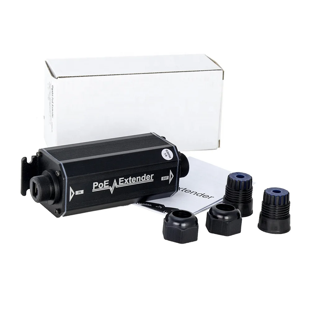 Водонепроницаемый гигабитный удлинитель POE точка-точка до 200 метров алюминиевый корпус PoE ретранслятор