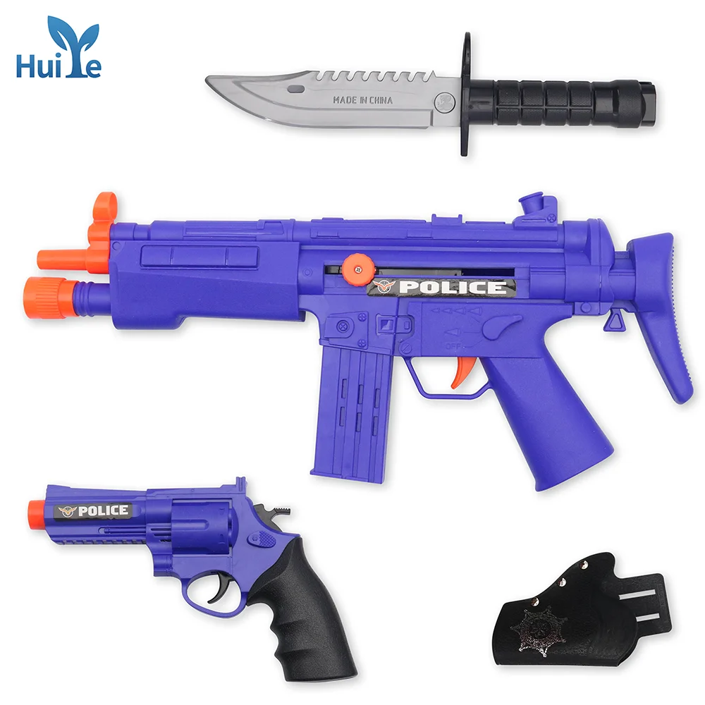 Huiye 10pcs Kids School Education Role Play Swat Army Toy Set Plastic Pretend Play Game Police Gun Toy Set For Cool Boy
