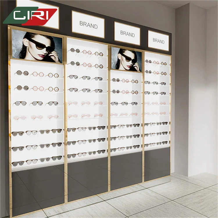 CIRI Optical Store Layout Design Eyewear Showcase Display Furniture With Counter Top Sunglass Stand