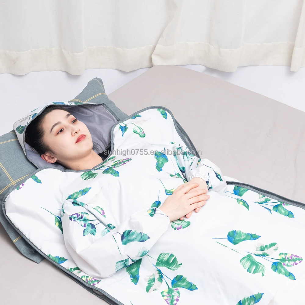 Sunhigh 2023 NEW design Portable Sauna Blanket At Home Heat Sauna Wrap Full Body own patent Sauna Blanket with safety protection