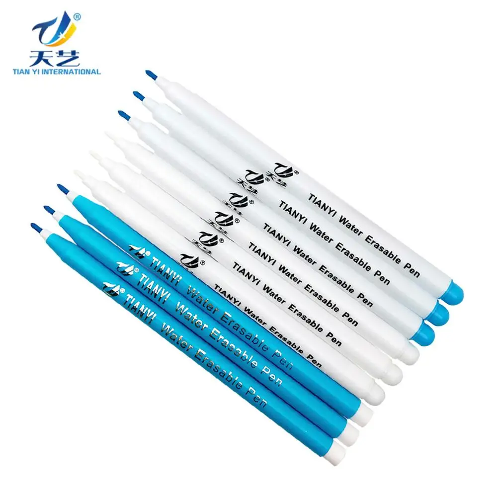 Air Erasable Fabric Marking Pen Disappearing Ink Makring Pen 6 Assorted Colors Fabric Marker Water Soluble Ink Pen for Embroider