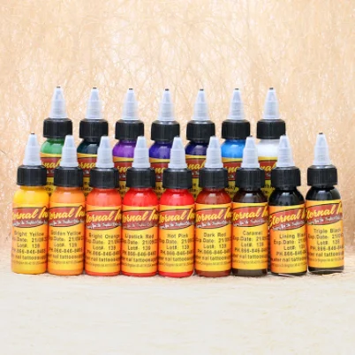 16 цветов 30 мл боди-арт Краска для нанесения татуировки OEM Перманентный макияж красящий пигмент бровей подводка глаз краска тела