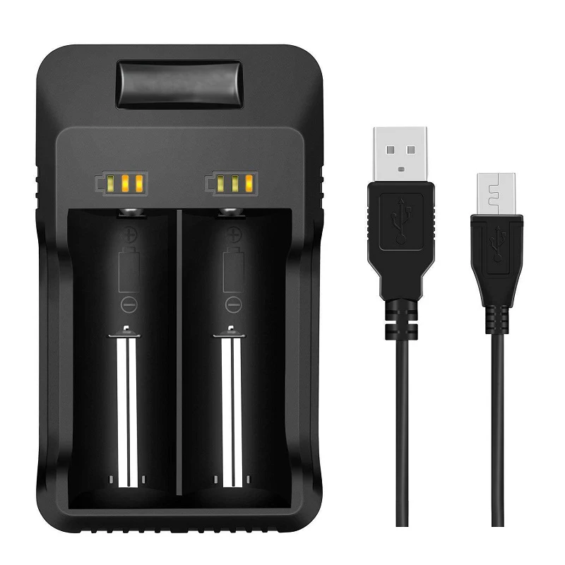 2 Slots NIMH NICD Rechargeable Batteries Charger 18650 26650 Li-ion Lithium Battery Charger