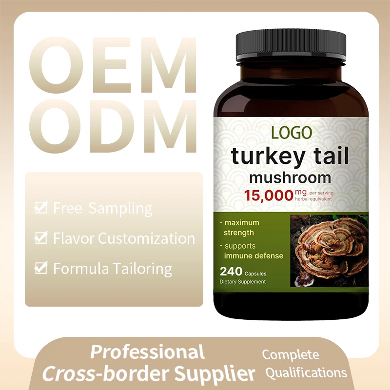 OEM Private Label Turkey Tail Mushroom Capsule Immune Health Herbal Supplements Mushroom Capsule