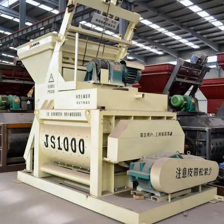 LONTA JS1000 1000L concrete plant large electric mortar beton mixer industry 1000 liter self loading concrete mixer machine