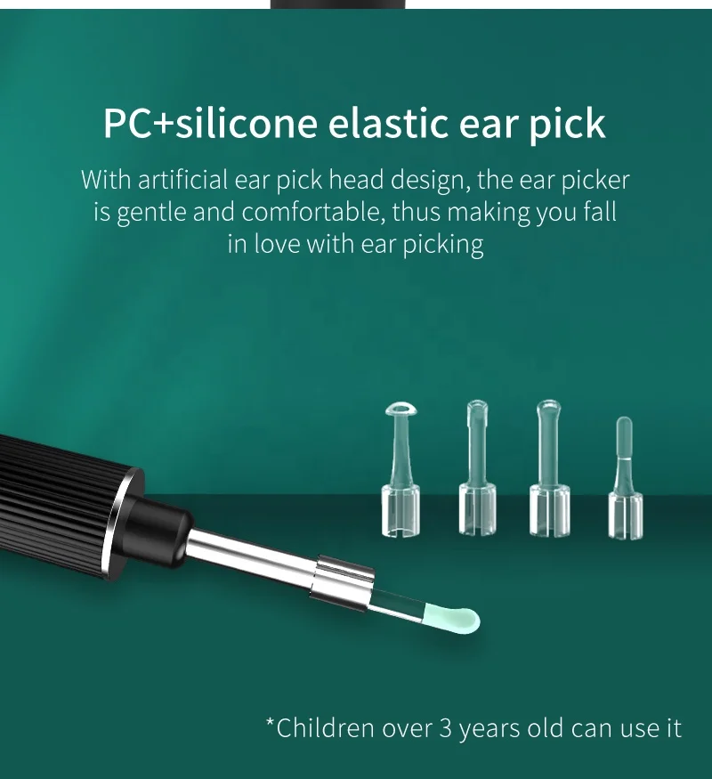 smart swab visual safe ear wax removal tool wifi ear-wax removal wifi Wireless Otoscope Camera visual earwax cleaner tool set