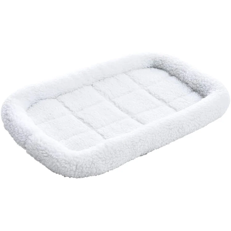 Modern Design Soft Portable Bolster Deluxe Plush Soft Cat  Pet Bed Dog  Mat For Metal Dog Crates Pet House