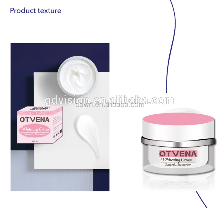 whitening cream custom logo OTVENA pre make up white girl skin whitening cream USA