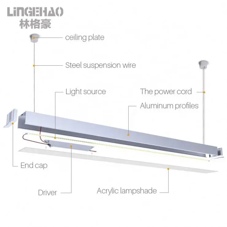 rimless recessed led linear light neutral white 4000K 5000K led linear light ETL skyline linear light