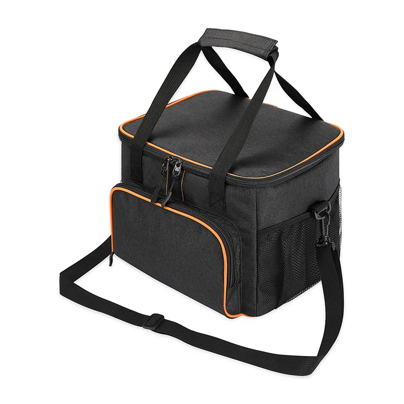 Custom Logo High Quality Portable Large Outside Delivery Camping Picnic Beach Can Beer Ice Cream Tote Insulated Lunch Cooler Bag