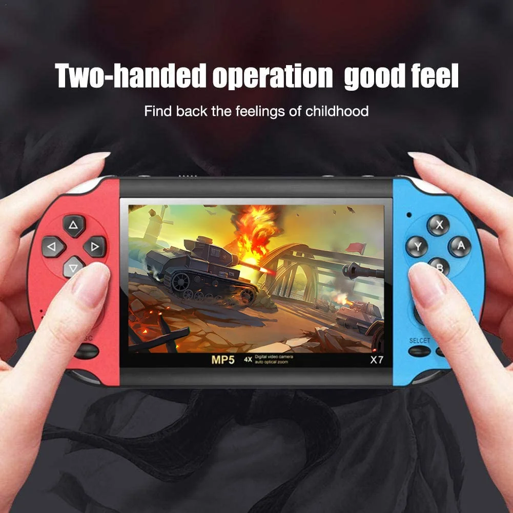 Portable Retro X7 Plus Game Console Handheld 5.1 Inch Screen 128 bit Video Games Consoles Game Player Real 8GB Camera Video