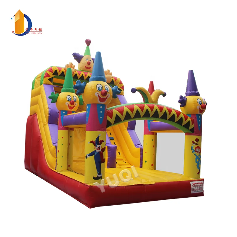 Mr. Clown inflatable slides high quality beautiful slide for outdoor playground