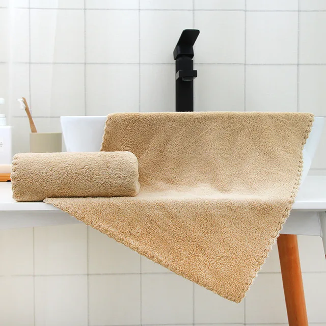 Korea Home Design Green Color Coral Fleece Towel