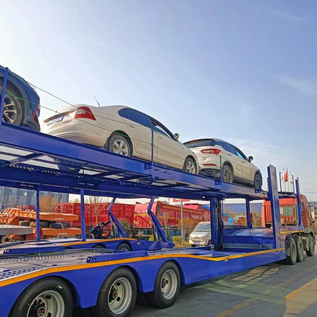 NEW Car Carrier 3 Axles Semi-trailer 8 Cars 6 Cars Transportation Trailer For Sale