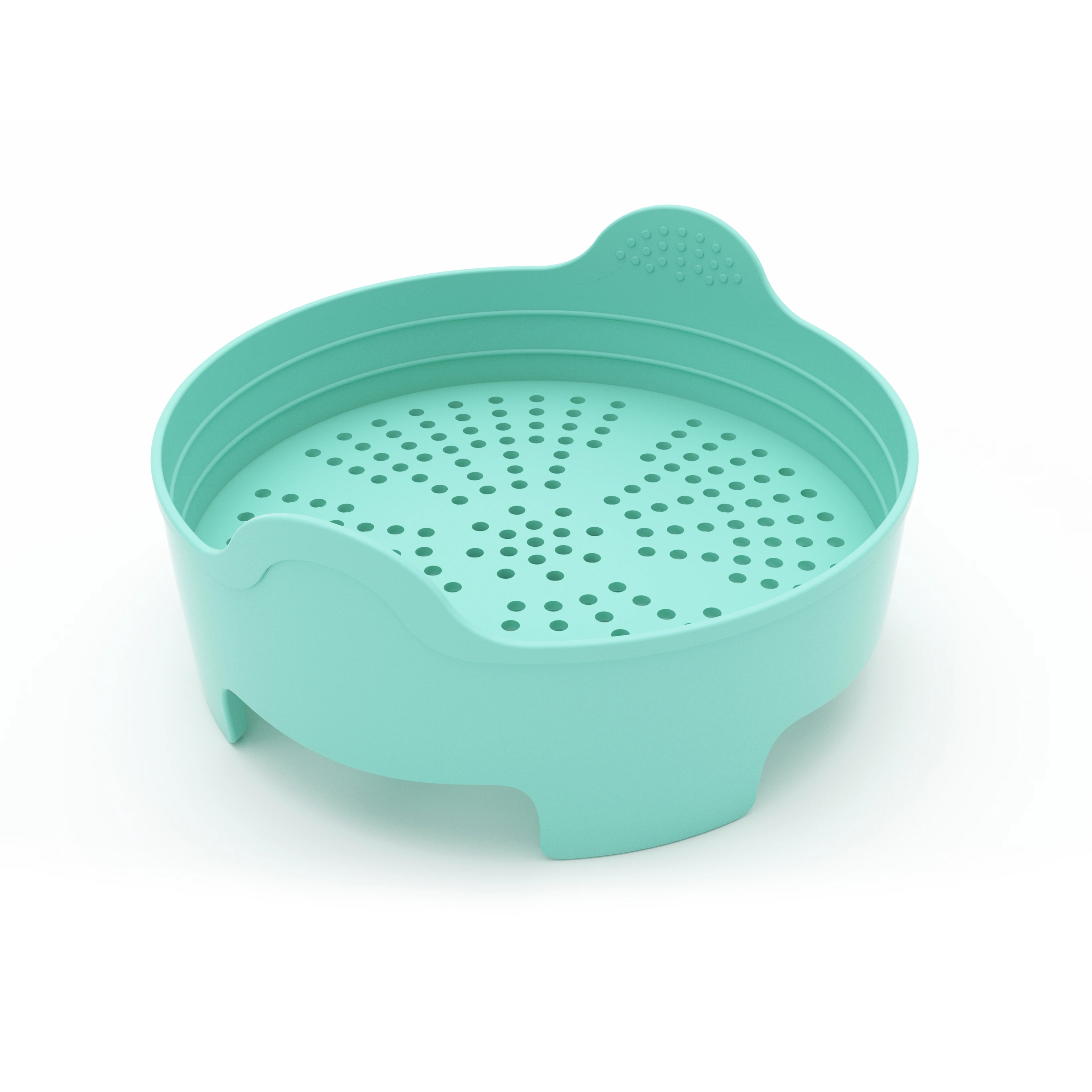 Cunite New Design Kitchenware Stainless Steel Food Steaming Mat Basket Silicone Steamer