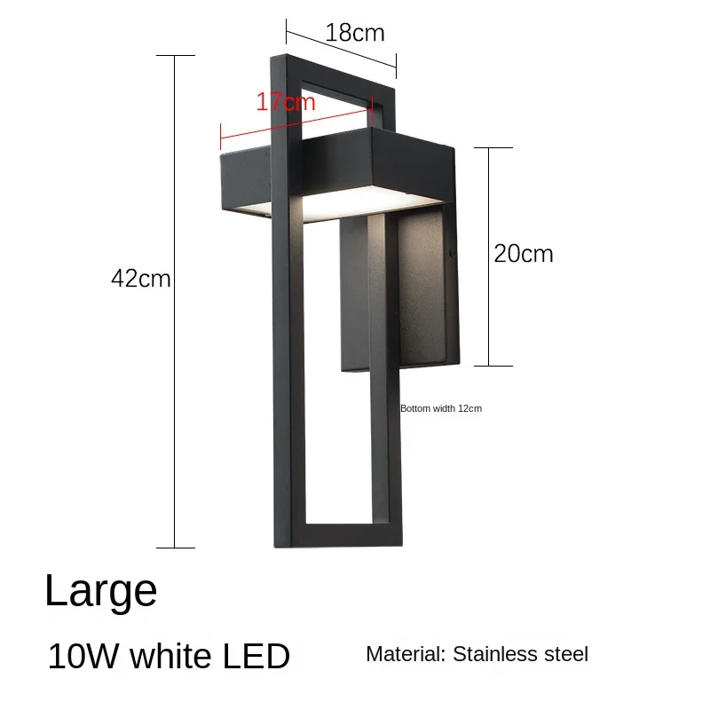 IP65 Waterproof Outdoor Wall Mount Light Sconce Fixtures Wall Lamp Modern Black Wall Light