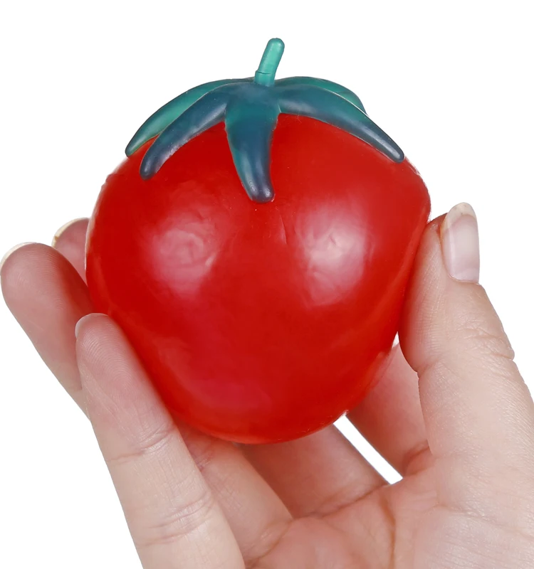Hot Selling High Quality Funny Environmental-Friendly Colorful TPR Squishy Tomato Smash Water Ball Toy
